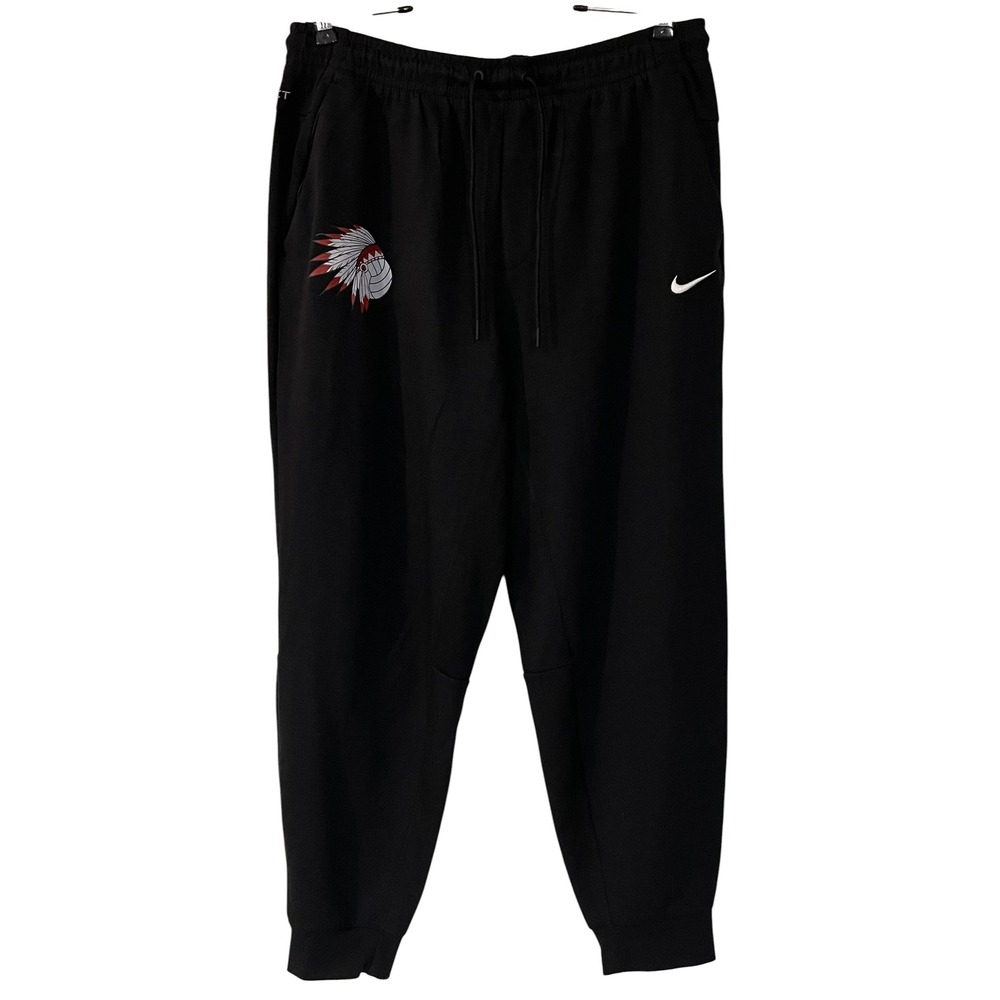 Nike Womens Dri FIT Black‎ Training Joggers Sweatpants Private Logo Lounge NEW L